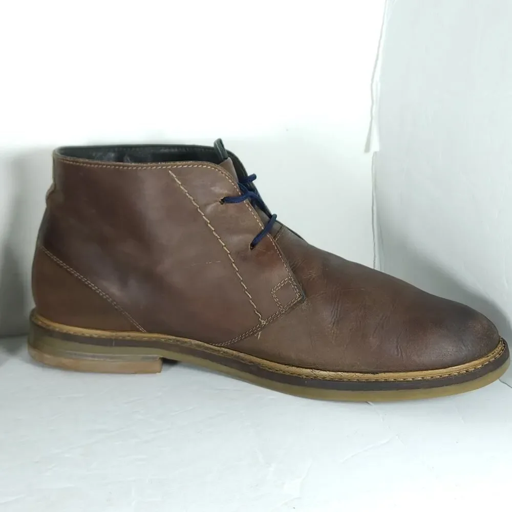 Barbour Men's Readhead US10? Brown Leather Lace Up Ankle Chukka Boot Shoes